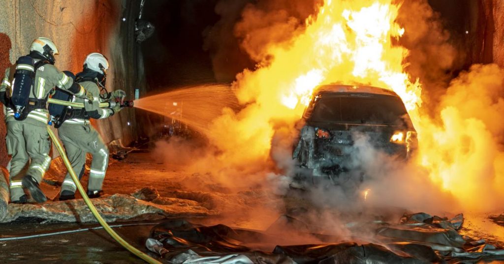 Burning electronic cars: Austrian tunnels tolerate heat